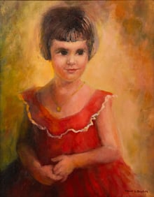 Marian Ragsdale Portrait of a Young Girl Oil on Canvas