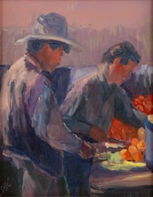 Lesanne Pelle Coffin 'The Best Oranges' Oil on Board