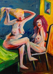 Alfred Kornberger Nudes Acrylic on Paper