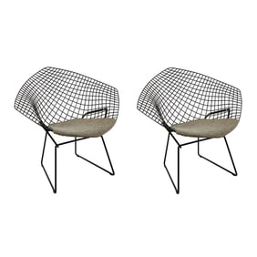 Pair of Bertoia for Knoll Diamond Lounge Chairs