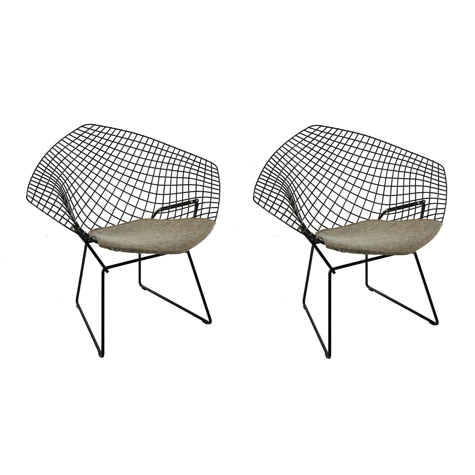 Pair of Bertoia for Knoll Diamond Lounge Chairs (1 of 10)