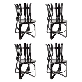 (4) Set of Frank Gehry for Knoll 'Hat Trick' Chairs