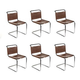(6) Set of Knoll Spoleto Cantilever Chairs