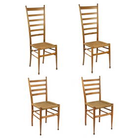 (4) Set of Style of Gio Ponti Italian Ladder Back Chairs (1 of 17)