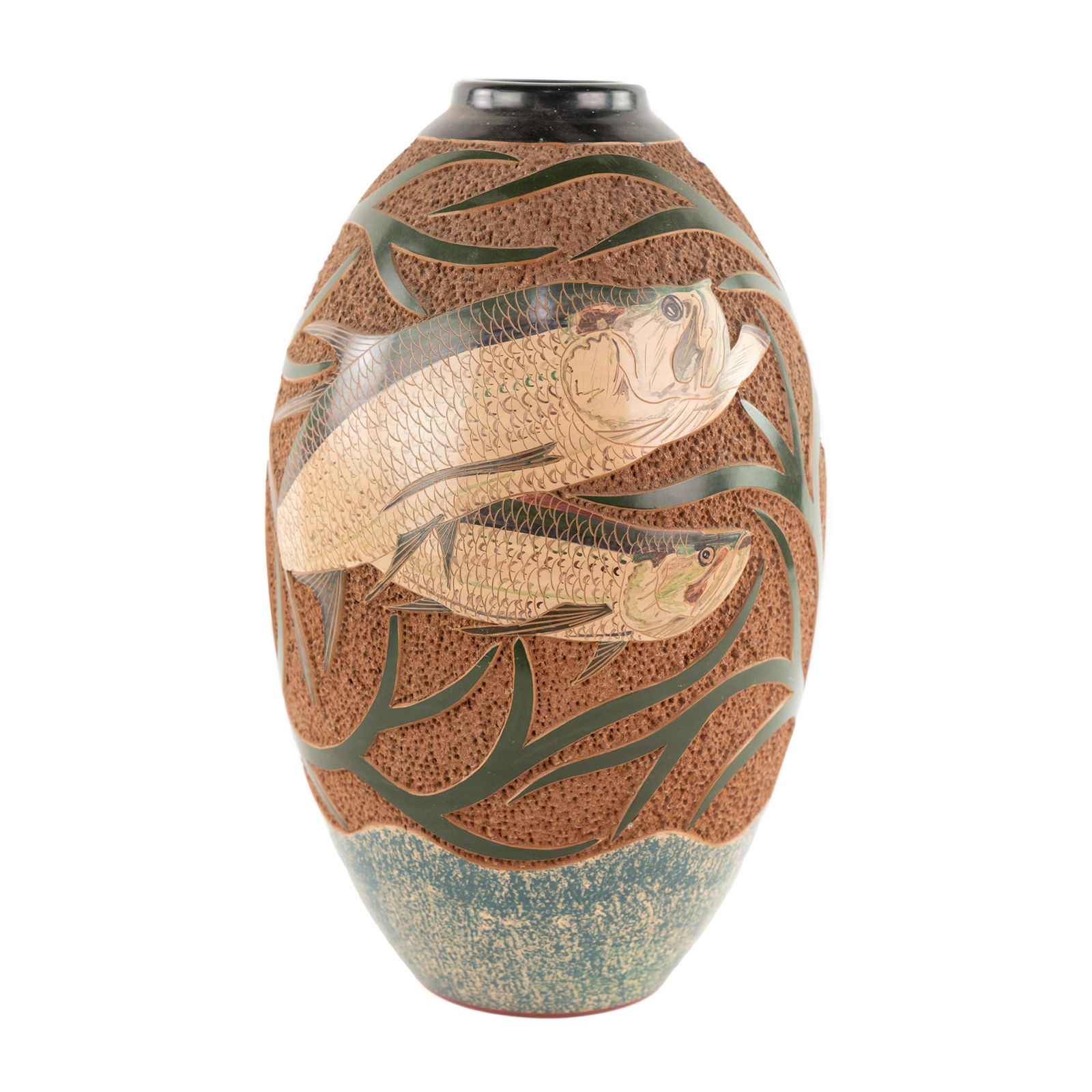 Emmanuel Maldonado Ceramic Art Pottery Fish Vase (1 of 6)