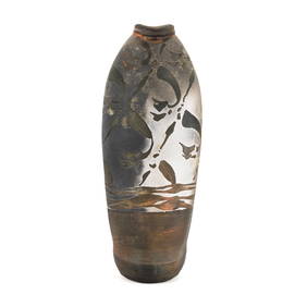 Scott Lindberg Ceramic Art Pottery Raku Glaze Vase (1 of 7)