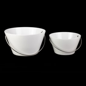 Pair of Eva Solo Porcelain Serving Bowls with Handles