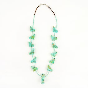 Native American Turquoise Fetish Necklace