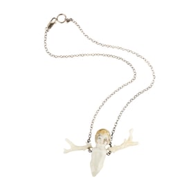 Porcelain Doll Oddity Brass Necklace