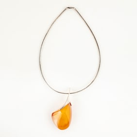 Amber Pendant Necklace