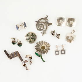 (11) Group of Assorted Mexican Sterling Silver Jewelry (1 of 5)
