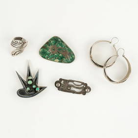 (5) Group of Assorted Taxco Sterling Silver Jewelry (1 of 6)