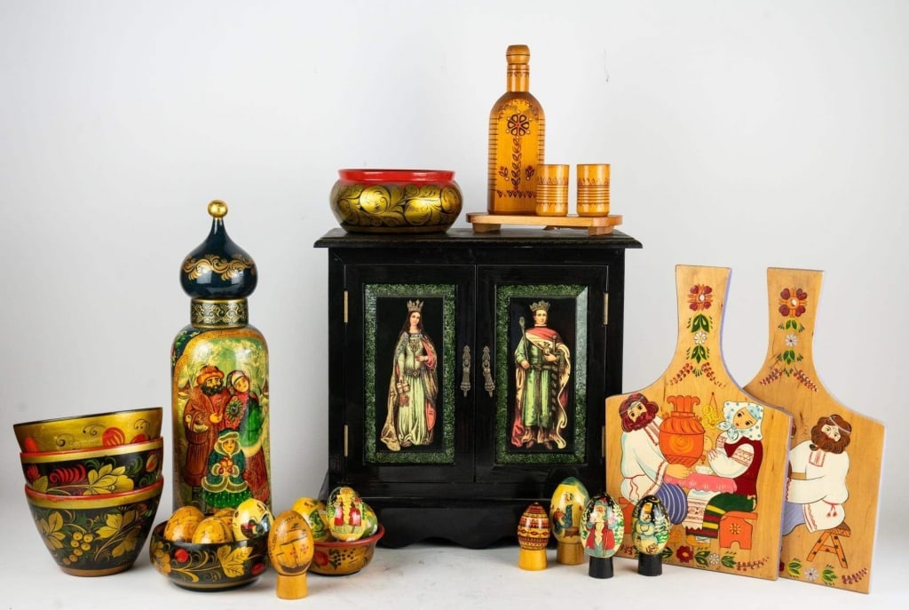 LARGE RUSSIAN GROUPING: Large Russian grouping. Note: Each lot in this auction was stored in an active industrial warehouse. Accordingly, lots may exhibit dust and/or surface residue and may benefit from cleaning. Approximat