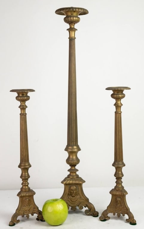FRENCH BAROQUE ALTER CANDLESTICK GROUPING (1 of 5)