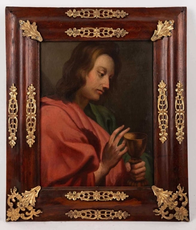 AFTER VAN DYCK, SAINT JOHN THE EVANGELIST, OIL (1 of 5)