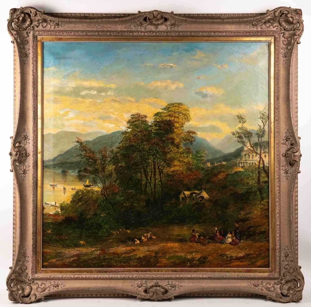 COASTAL LANDSCAPE, OIL ON CANVAS, MANNER OF LINTON (1 of 8)