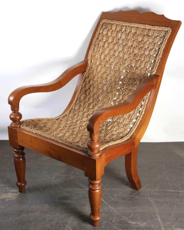 CARIBBEAN STYLE FINE HAND-PEGGED ARMCHAIR (1 of 9)