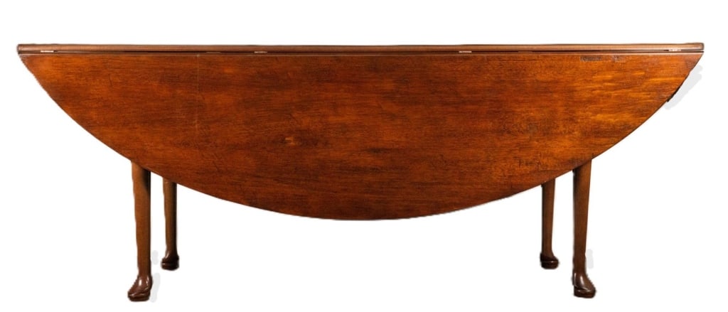 ENGLISH MAHOGANY QUEEN ANNE WAKE TABLE (1 of 8)