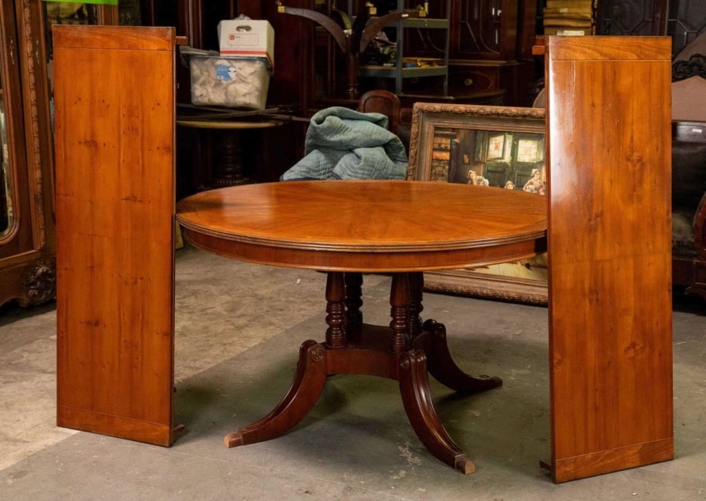 ENGLISH YEW WOOD DINING TABLE (1 of 8)