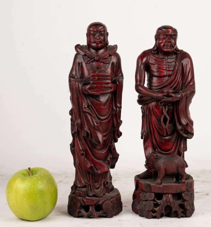 CHINESE HAND CARVED ROSEWOOD SCULPTURES (1 of 5)