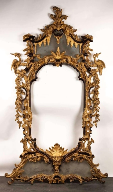 EXAGGERATED CHINESE CHIPPENDALE STYLE LONG MIRROR (1 of 6)