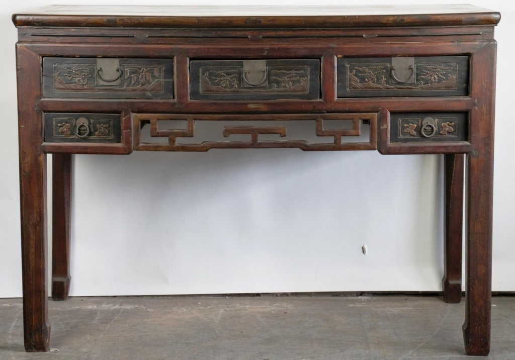 CHINESE LACQUER ANTIQUE CONSOLE TABLE (1 of 5)