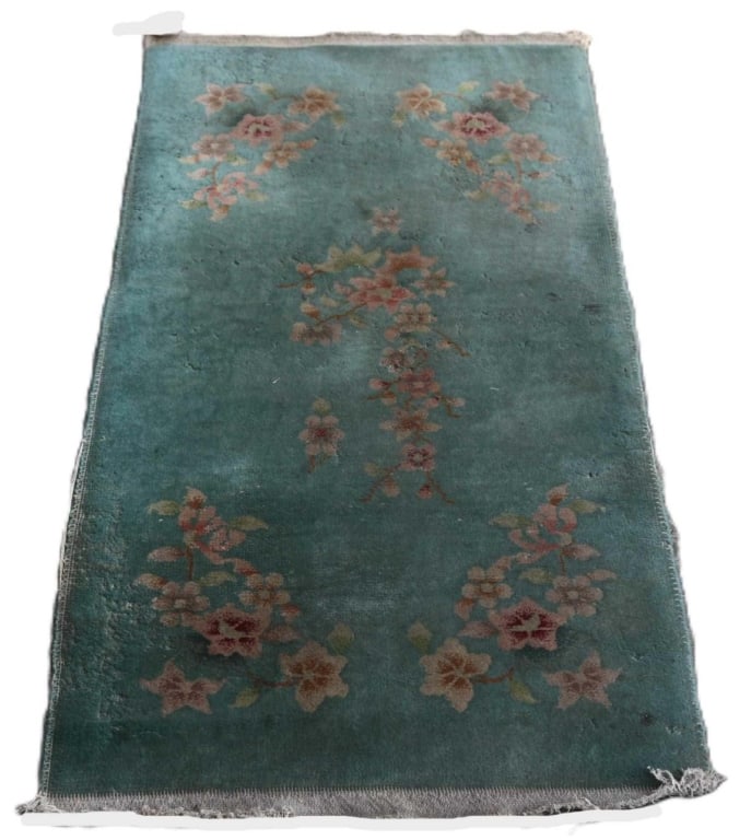 CHINESE ART DECO CELADON CARPET (1 of 3)