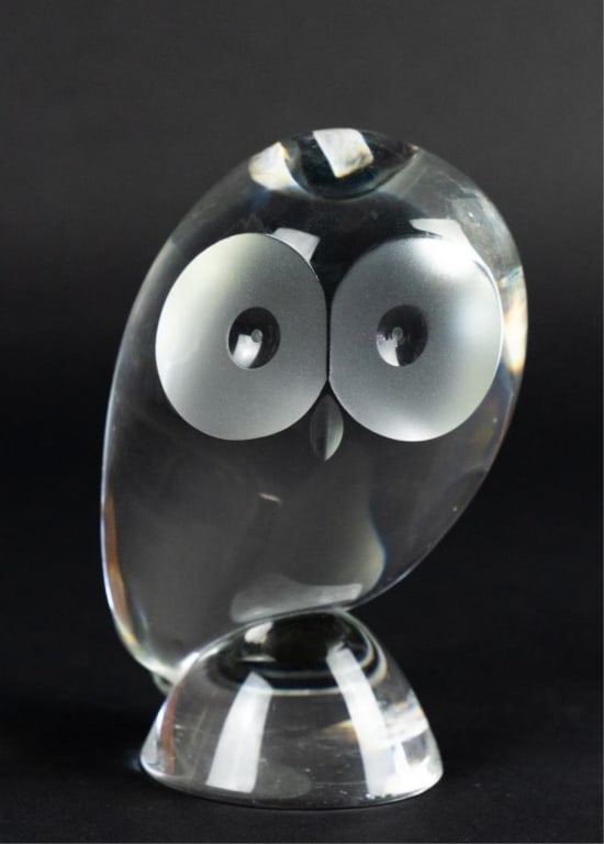 STEUBEN CRYSTAL OWL C. 1950 (1 of 2)