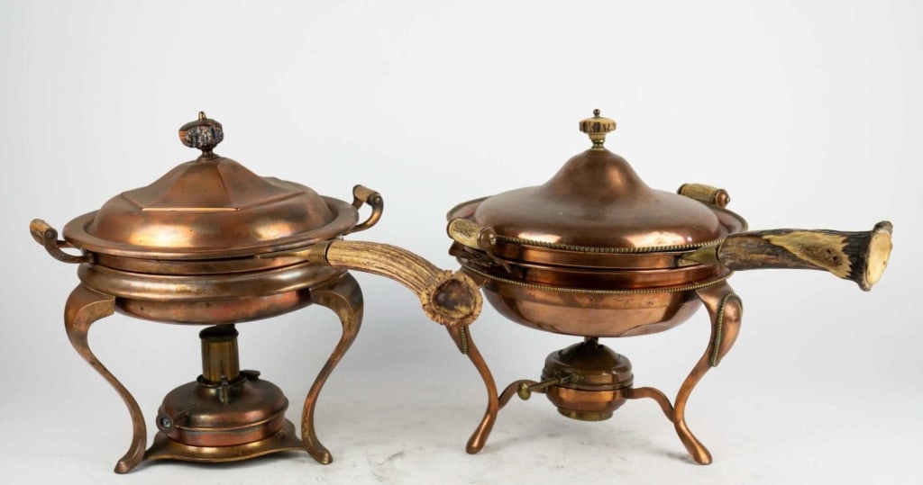 AMERICAN STAG HANDLE & COPPER CHAFING DISHES (1 of 6)