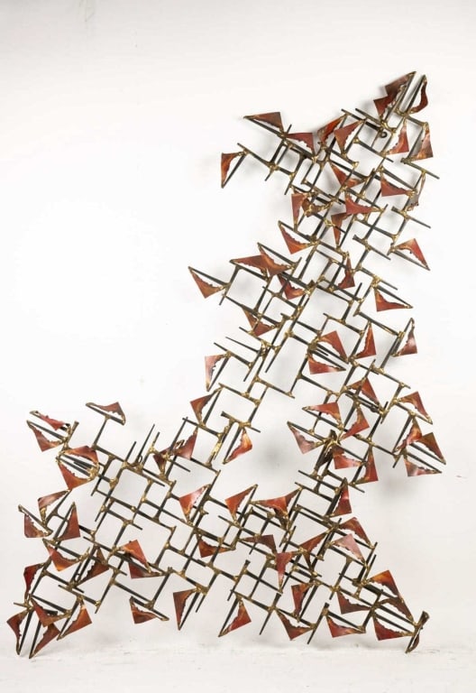 MIXED METAL BRUTALIST WALL HANGING (1 of 5)