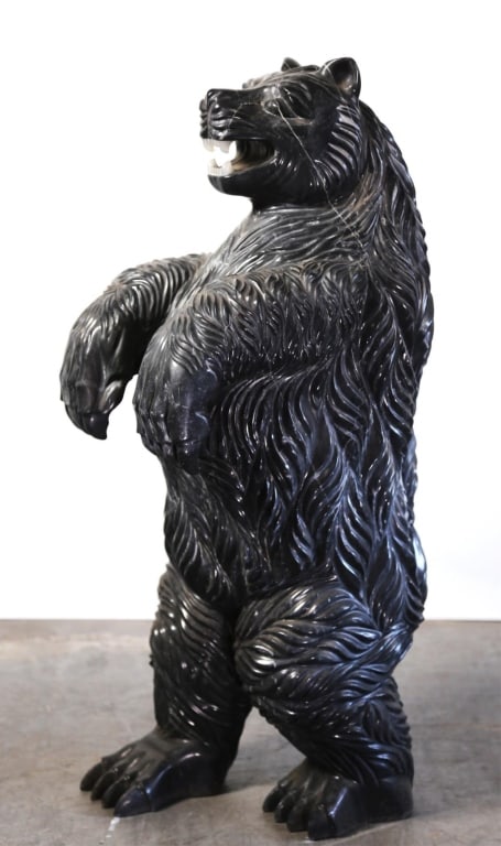 HAND CARVED MARBLE BEAR (1 of 5)