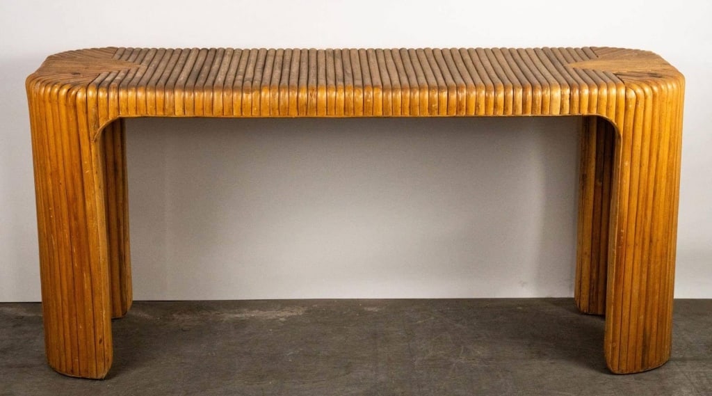 REGENCY BAMBOO WATERFALL CONSOLE TABLE (1 of 3)
