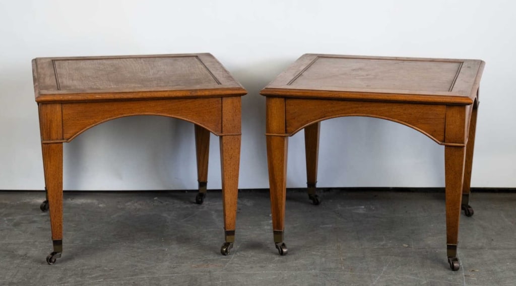 HEKMAN MID-CENTURY CASTERED SIDE TABLES (1 of 5)