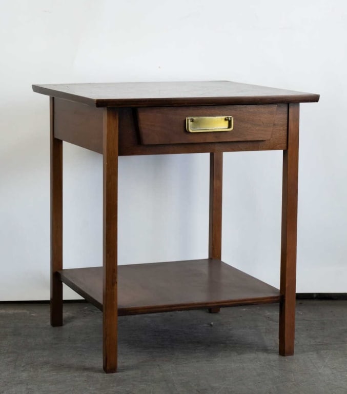 ASIAN INSPIRED MID-CENTURY SIDE TABLE (1 of 3)