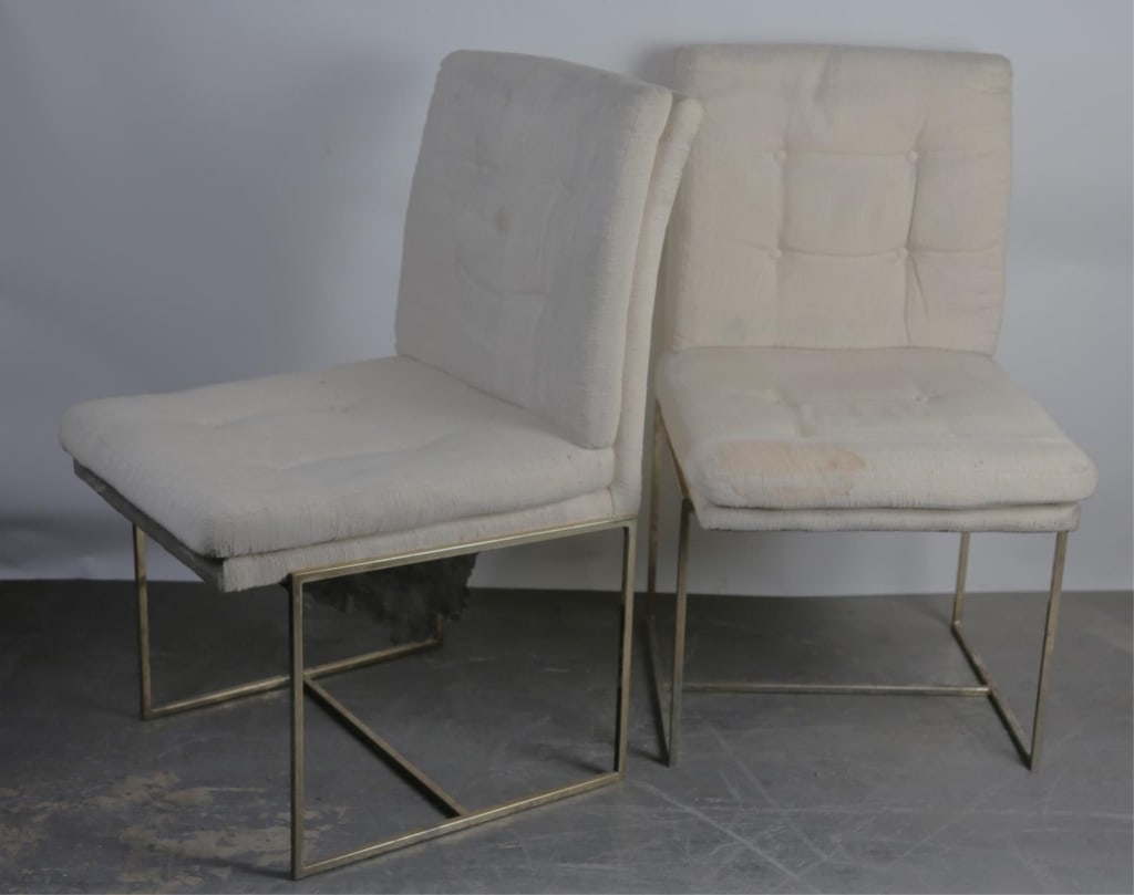 PAIR, MILO BAUGHMAN STYLE MCM SIDE CHAIRS (1 of 10)