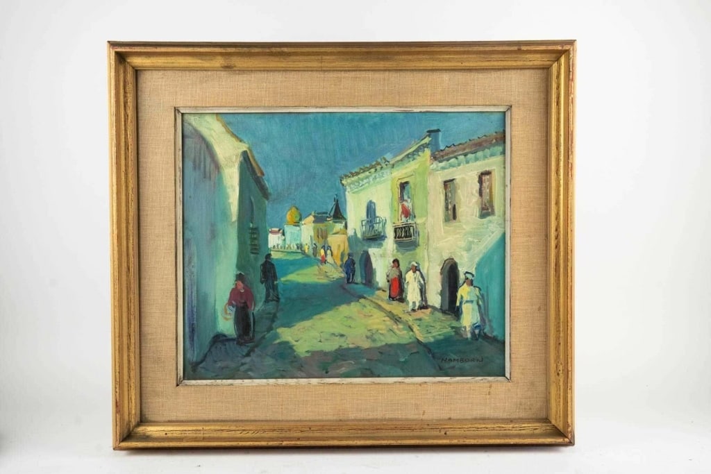 AXEL HAMBORN, SPANISH CITY, OIL ON CANVAS (1 of 8)