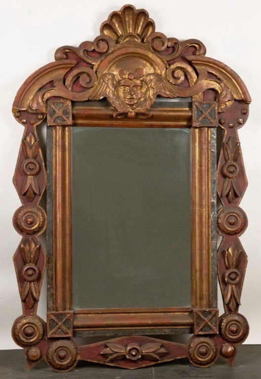 VINTAGE HAND CARVED MEXICAN MIRROR (1 of 6)