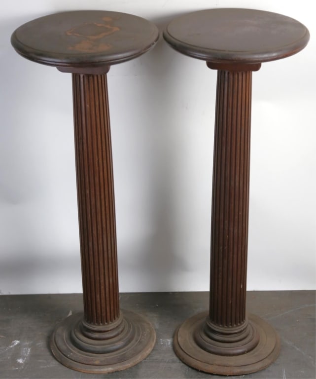 AMERICAN FLUTED ANTIQUE PEDESTALS (1 of 4)