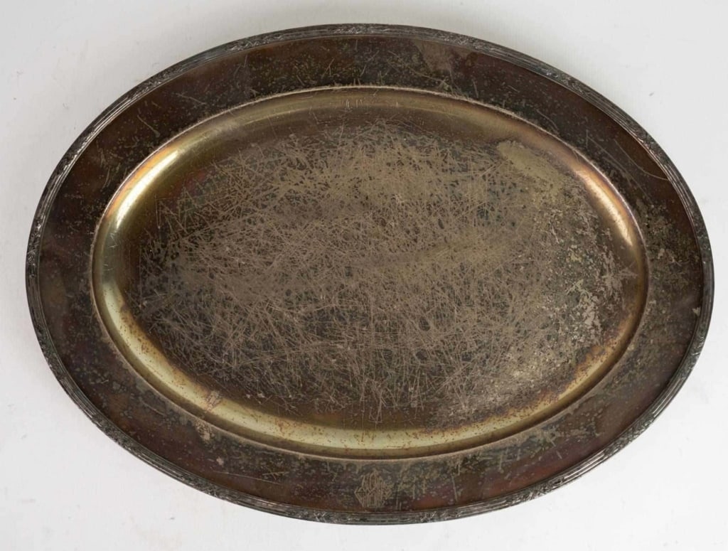 REED & BARTON OVAL SILVERPLATE SERVING TRAY (1 of 6)