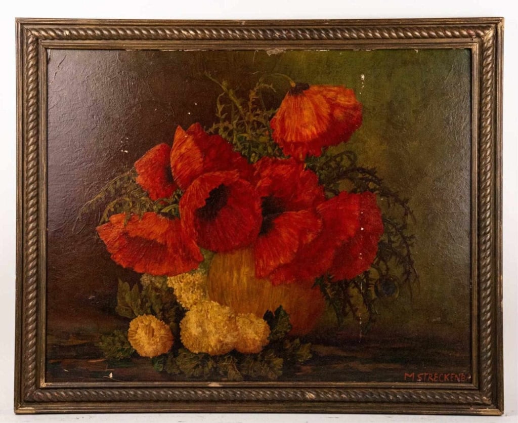 IN THE MANNER OF MAX STRECKENBACH, POPPY STILL LIFE (1 of 7)