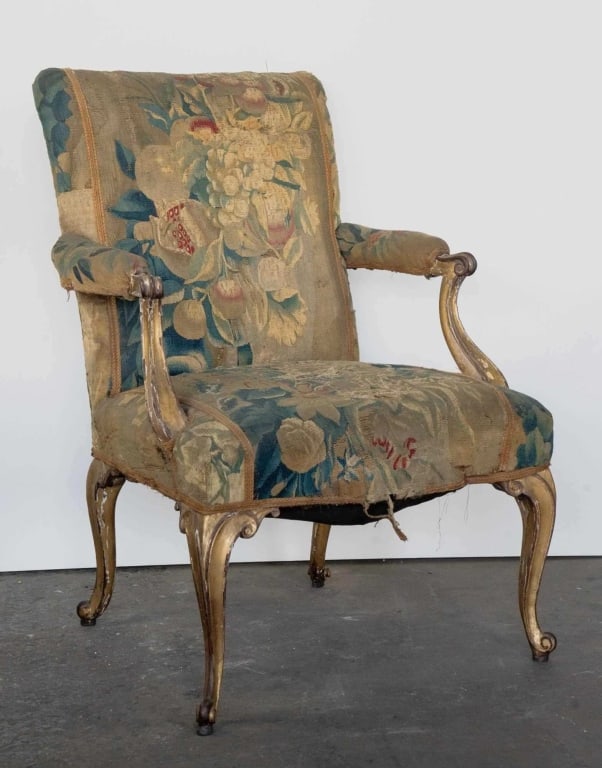 FRENCH 19TH C. AUBUSSON TAPESTRY CHAIR (1 of 5)