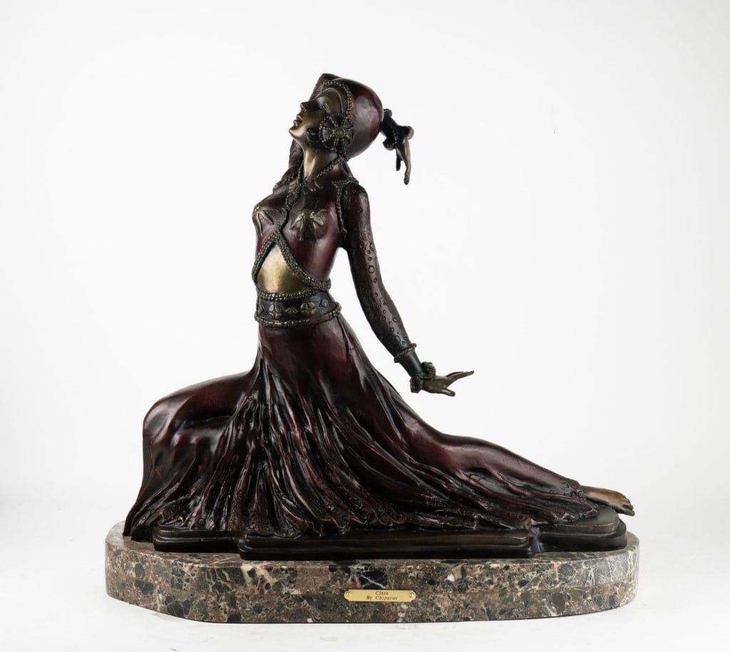 AFTER CHIPARUS 'CLARA' BRONZE SCULPTURE (1 of 7)