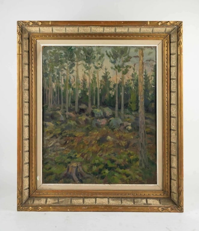 SIGNED LANDSCAPE PAINTING OIL ON BOARD (1 of 7)