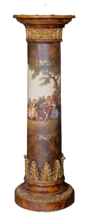 FRENCH DECORATIVE FIGURAL PARCEL-GILT PEDESTAL (1 of 5)