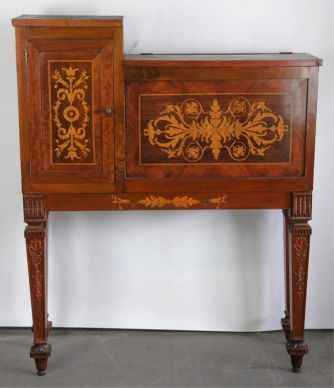 CONTINENTAL INLAID BAR CABINET (1 of 7)