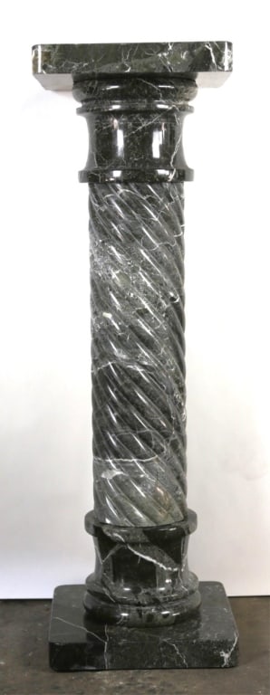 GREEN MARBLE SPIRAL PEDESTAL COLUMN (1 of 7)