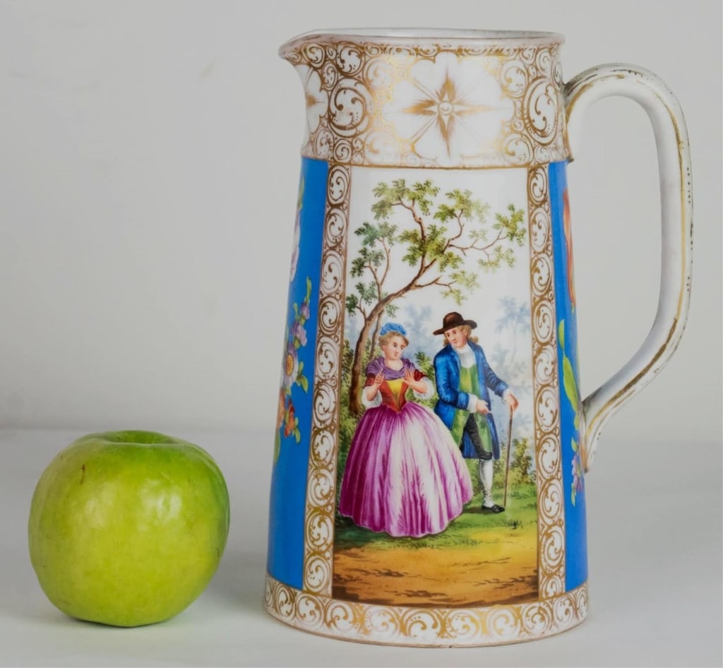 DRESDEN FINE HAND PAINTED PITCHER (1 of 7)