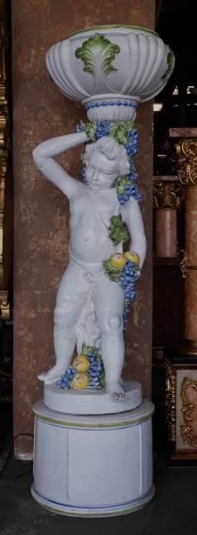 ITALIAN PAIR MONUMENTALCERAMIC PLANTER (1 of 7)