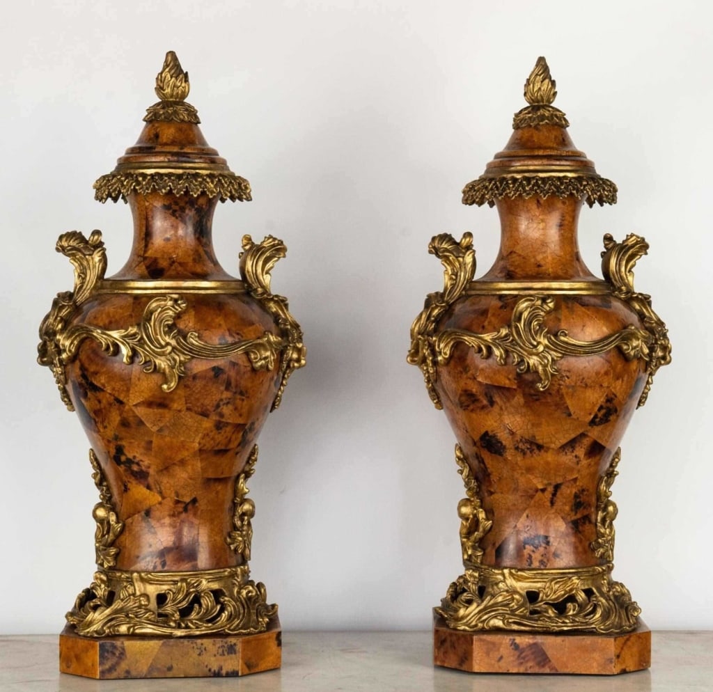 ITALIAN PAIR OF SHELL LIDDED CASSOULETS 20TH C.: Pair of shell lidded cassoulets. Note: Each lot in this auction was stored in an active industrial warehouse. Accordingly, lots may exhibit dust and/or surface residue and may benefit from cleaning. A