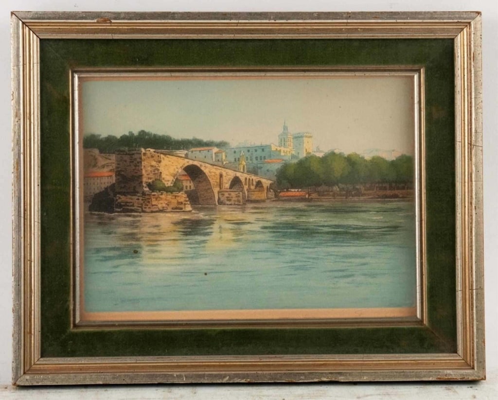 EUROPEAN COLORED ARCHTECURAL PRINT GROUPING OF 3 (1 of 7)